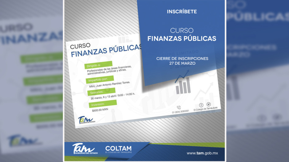 Participa en el curso Finanzas Públicas