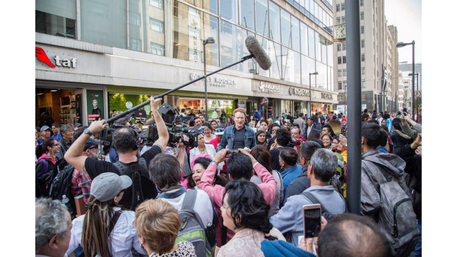 Conan O'Brien en el centro histórico