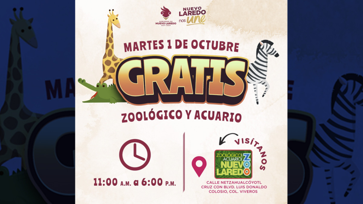 Gobierno Municipal invita a los ciudadanos al zoológico Y acuario; martes es entrada gratis
