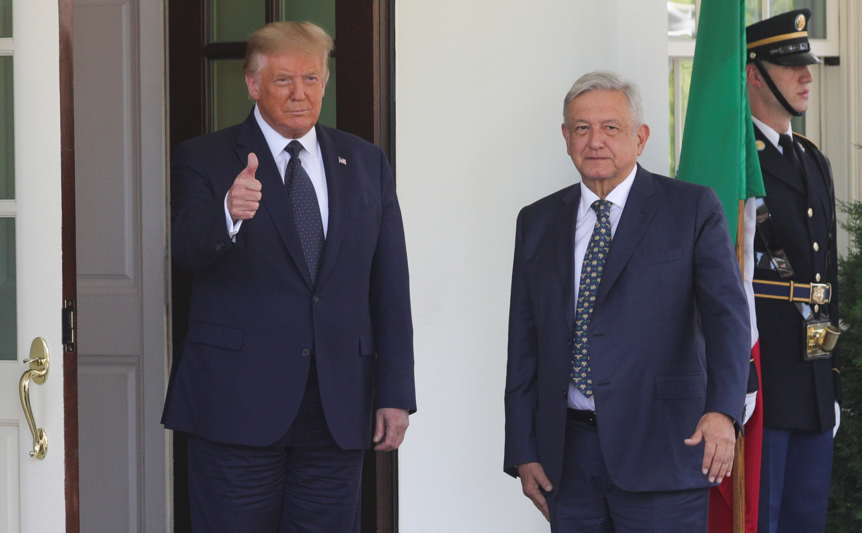 Donald Trump recibe a AMLO en la Casa Blanca