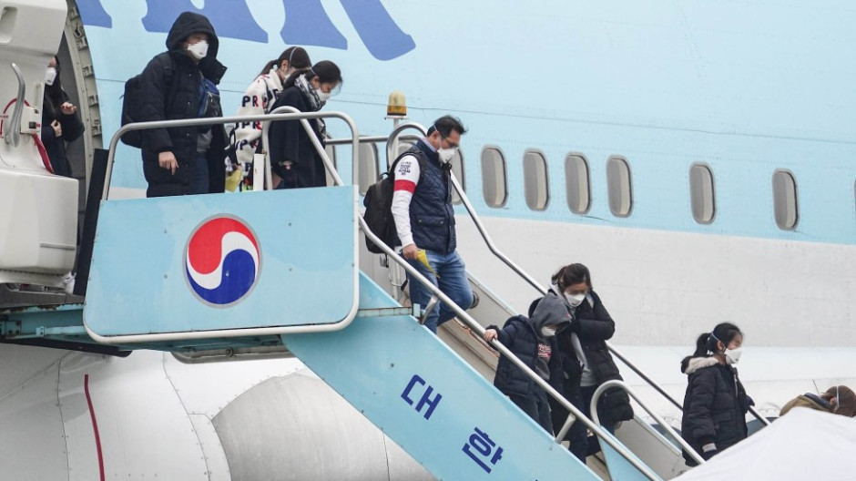 Corea del Sur termina evacuación total de sus ciudadanos de Wuhan