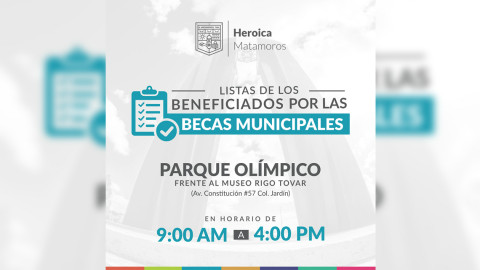 Disponibles listas de beneficiados por las becas municipales