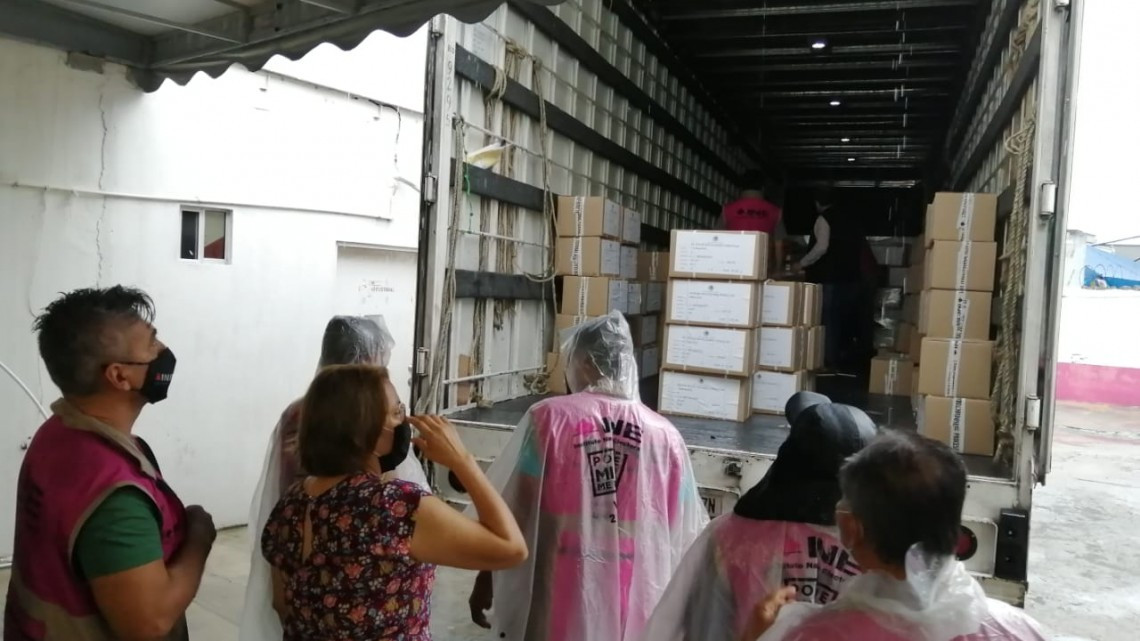 Llegaron las boletas y material electoral al cuarto distrito del INE en Matamoros