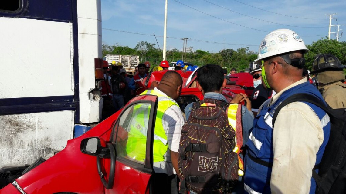 Se registra fuerte choque en la zona industrial de Altamira