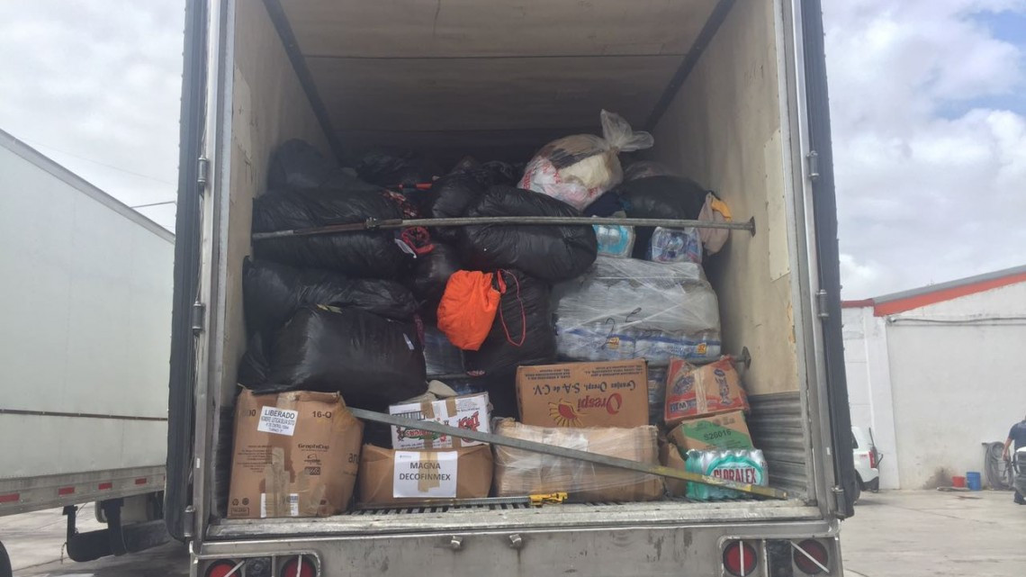 Matamoros envía 56 toneladas de víveres a Oaxaca 