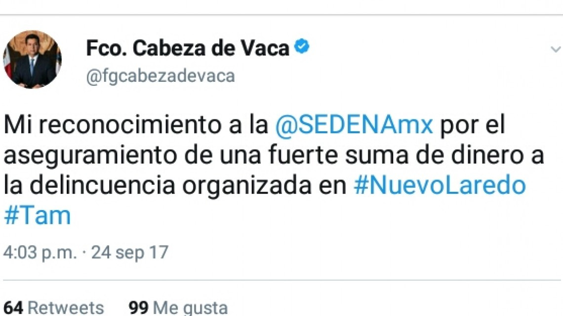 Aseguran dinero y máquinas para contarlo en Nuevo Laredo