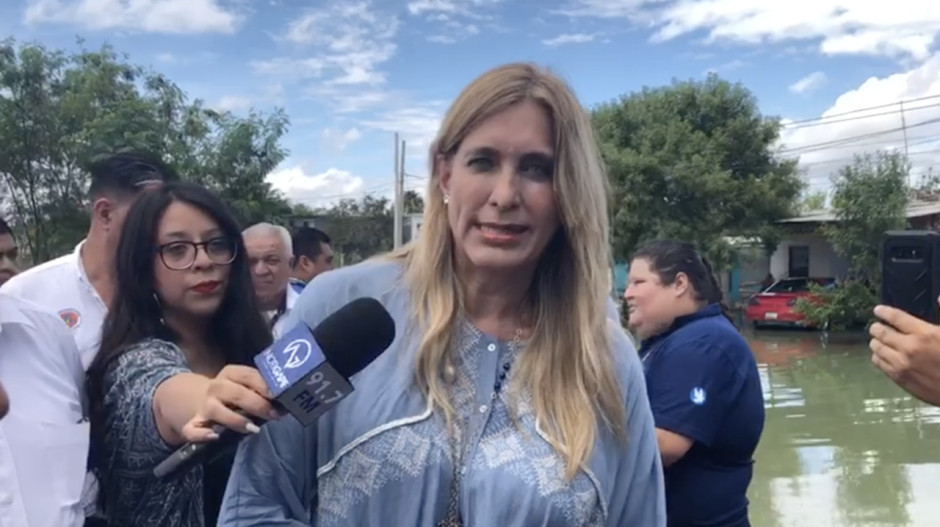 Recorre alcaldesa de Reynosa zonas afectadas por las lluvias