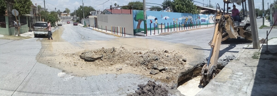 Tras imprevisto, reparan ducto de agua en colonia Hidalgo