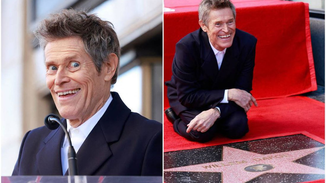 Willem Dafoe recibe su estrella en el Paseo de la Fama de Hollywood