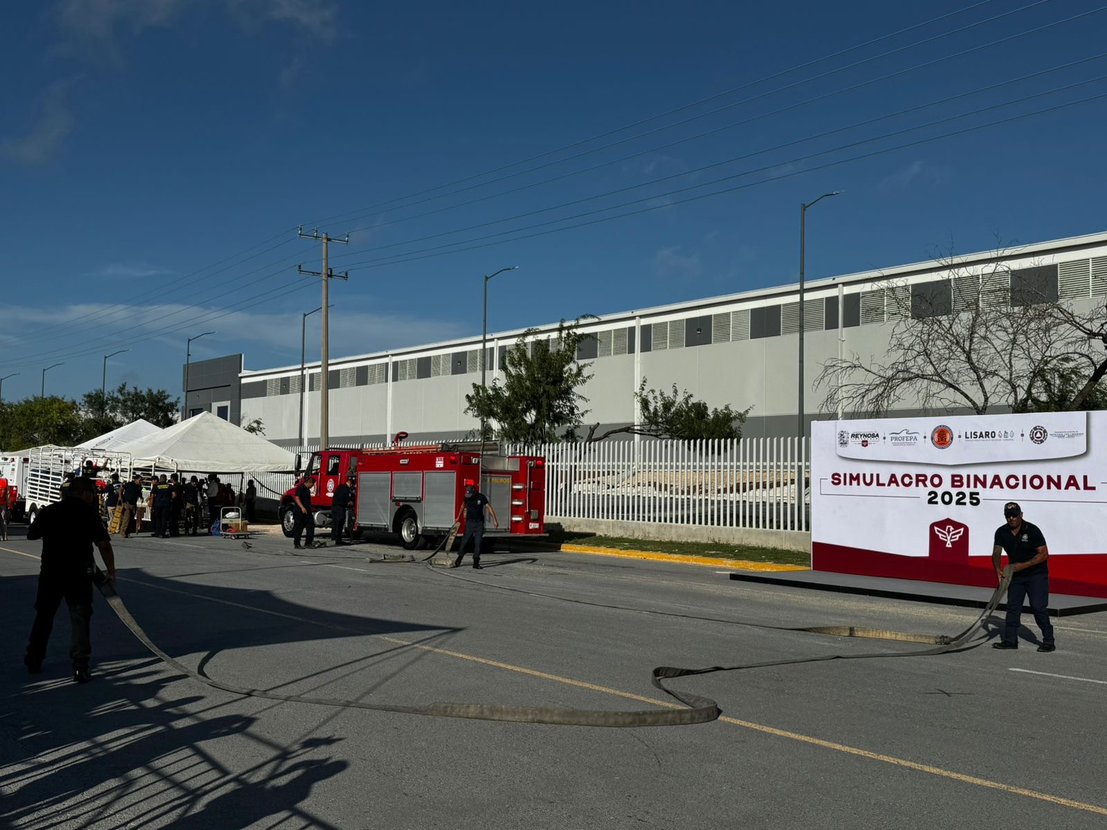 Realizan autoridades de Reynosa e Hidalgo Simulacro Binacional DINAPREQ 2025