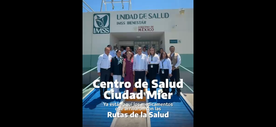 Abastecen centro de salud de Ciudad Mier con medicamentos de la Ruta de la Salud