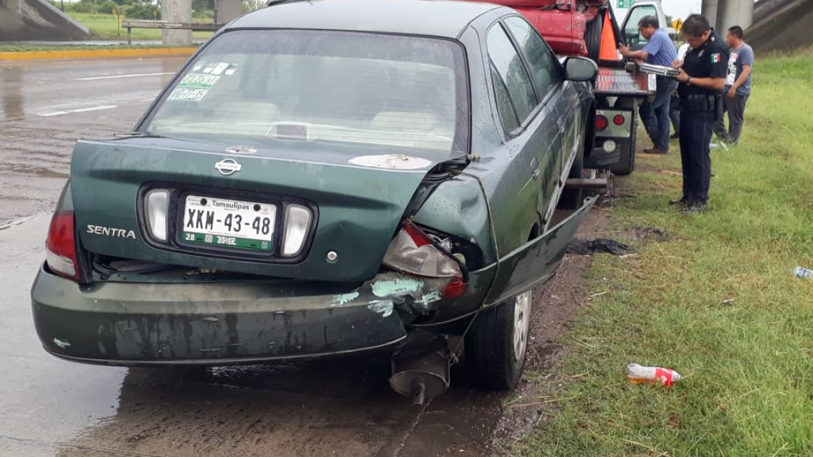 Se disparan accidentes vehiculares, tras fuerte lluvia.