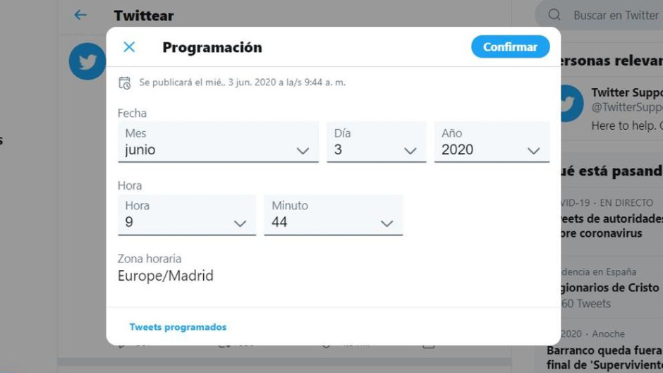 Ahora Twitter ya permite reprogramar tuits 