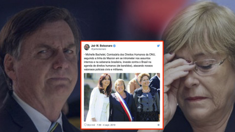 Bolsonaro arremete contra Bachelet