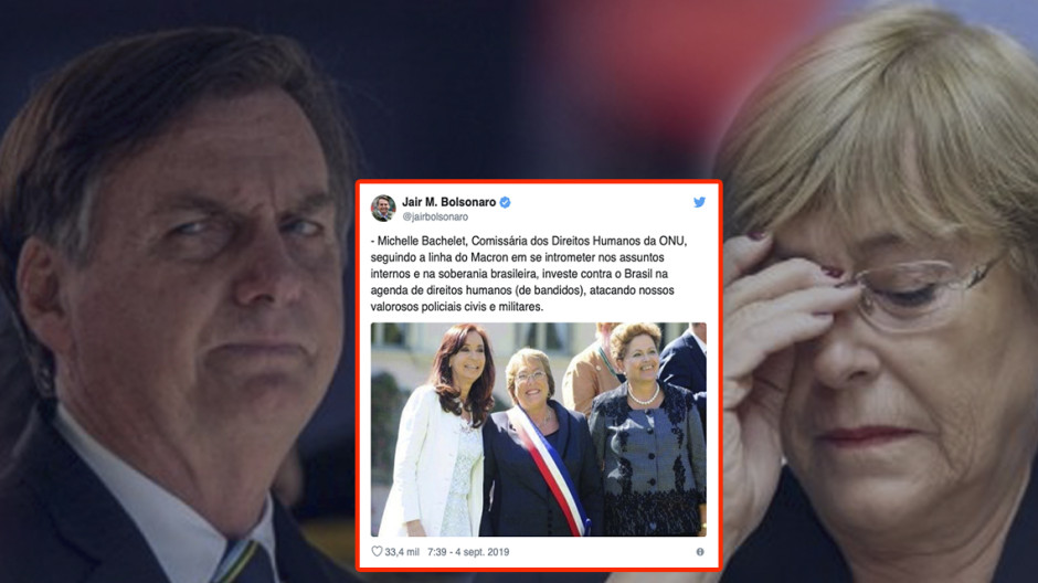Bolsonaro arremete contra Bachelet