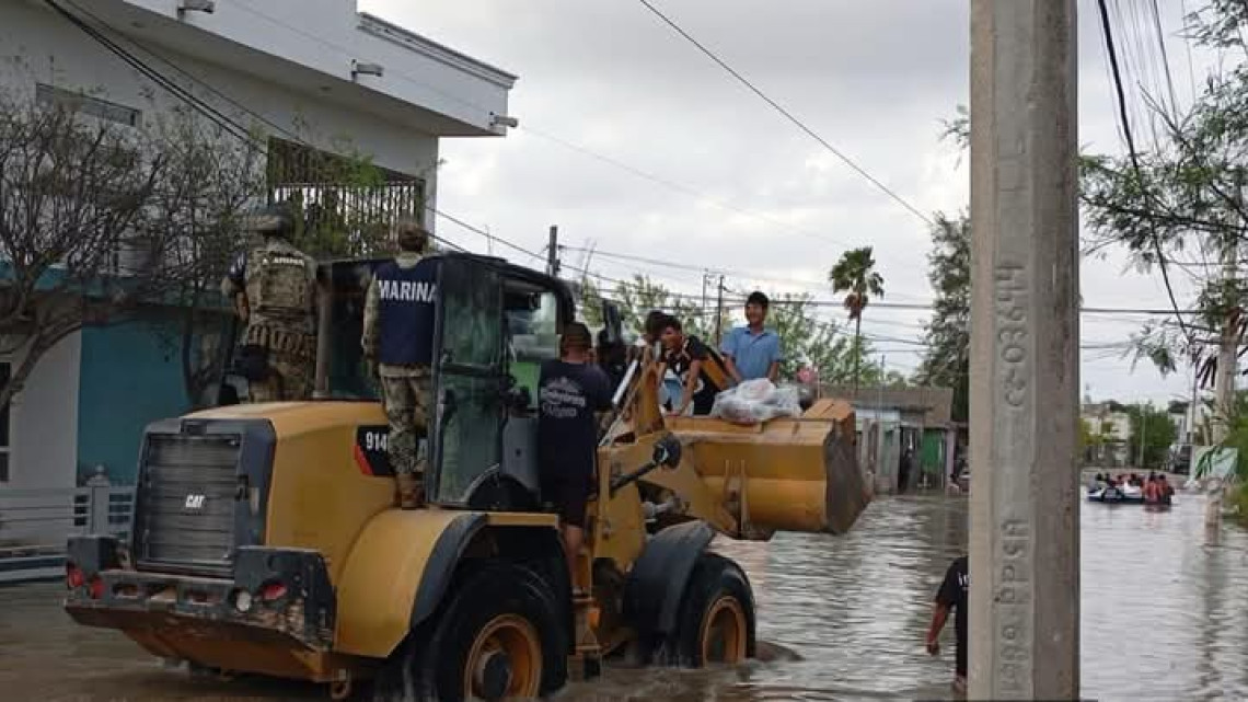 Marina brinda apoyo a población civil en Río Bravo y Reynosa