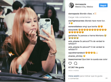 Cambia Danna Paola de look 