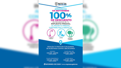 Gobierno municipal continúa con descuento en predial