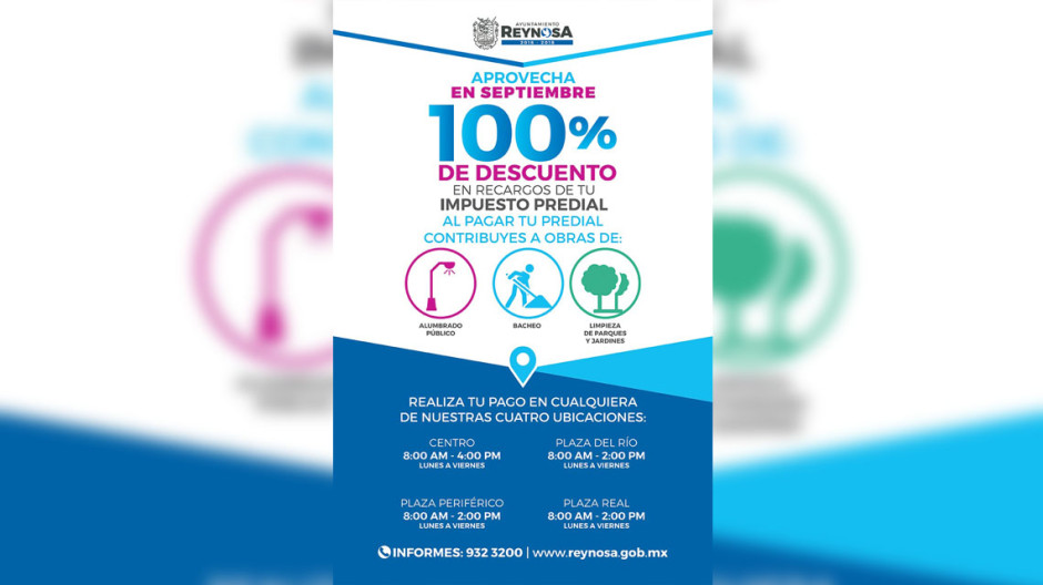 Gobierno municipal continúa con descuento en predial