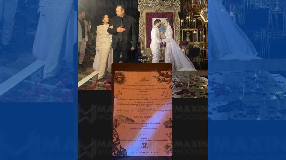 ¿Si se casaron? Filtran imágenes de supuesta boda de Cristian Nodal y Ángela Aguilar