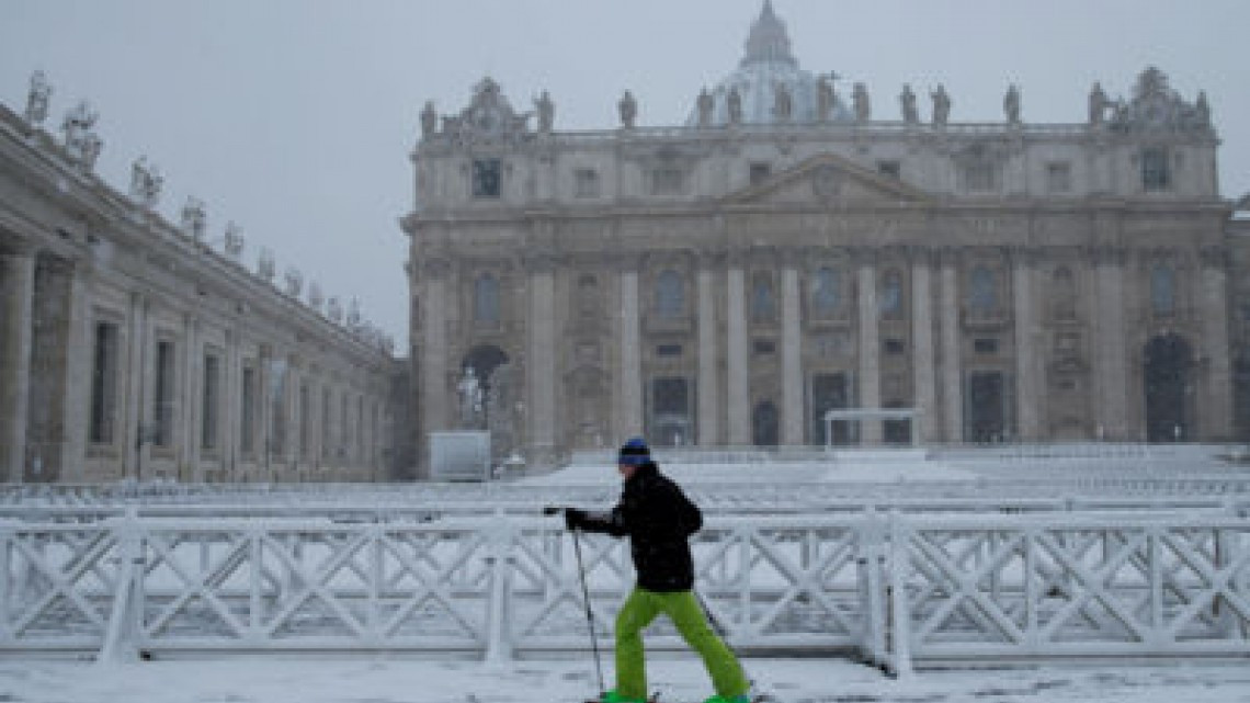 Fuertes fríos y nevadas azotan Italia