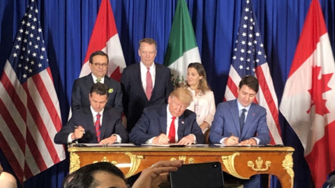 México, Estados Unidos y Canadá firman el T-MEC en la cumbre G20