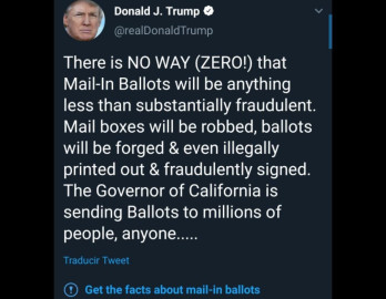 Twitter pone, por primera vez, alerta de verificación a tweets de Trump