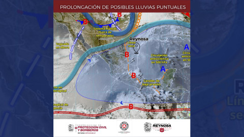 Esperan condiciones de tormenta en Reynosa este miércoles; PCyB pide mantenerse atentos