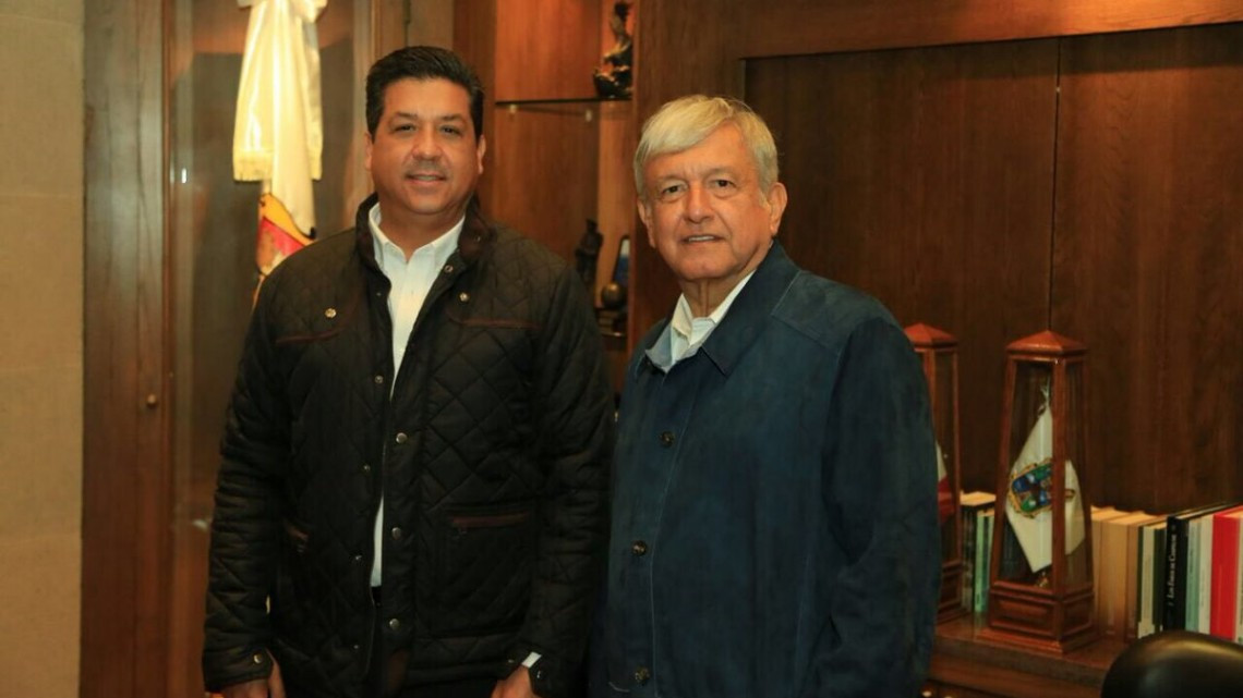 Cabeza de Vaca recibe a AMLO en Palacio de Gobierno