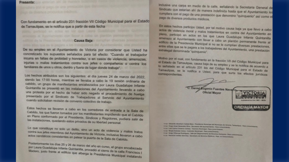 Despiden a sindicalizados por manifestarse