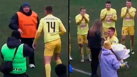 Guardia arruina la pedida de matrimonio de jugador polaco a su novia