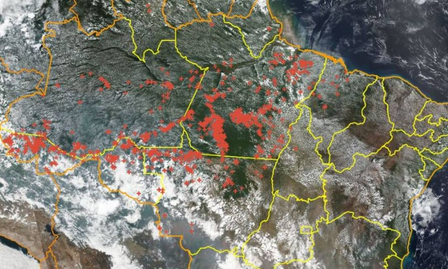 Incendio consume la Amazonía en Brasil