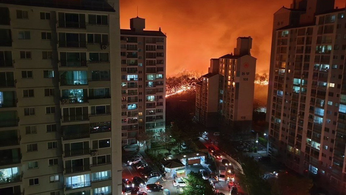 Incendio en Corea del Sur provoca evacuaciones masivas