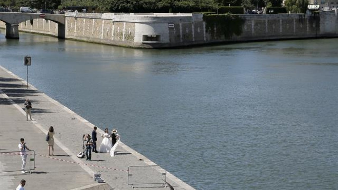 Aparece ballena varada en el centro de París