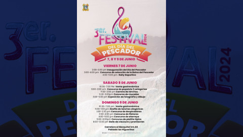 Invitan a participar en el 3er. Festival del Pescador 