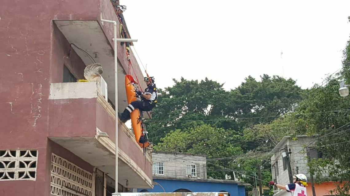 Realiza Cruz Roja Madero capacitación en rescate vertical