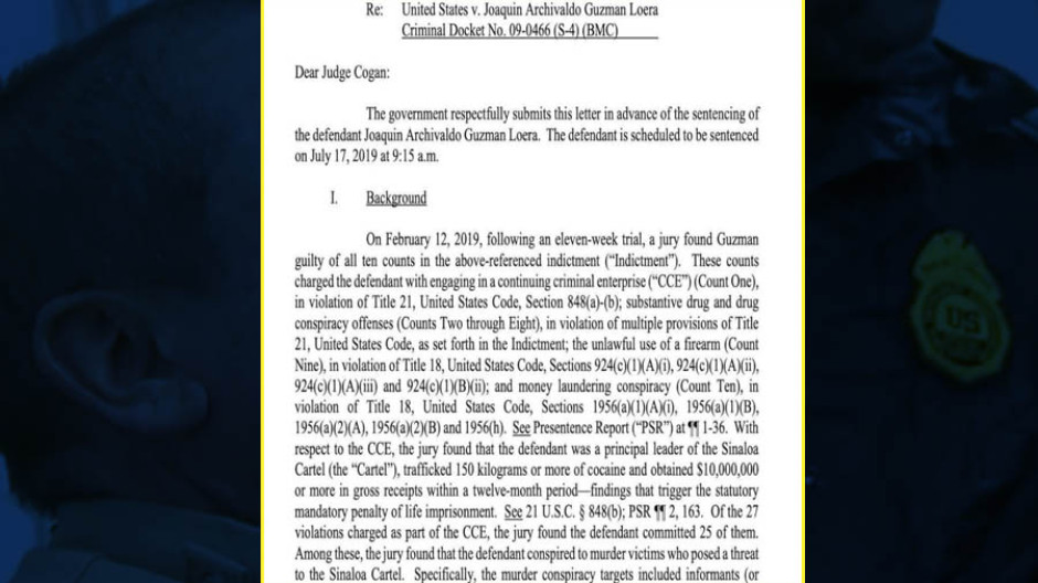 Fiscales de EU piden cadena perpetua contra Joaquín ‘El Chapo’ Guzmán