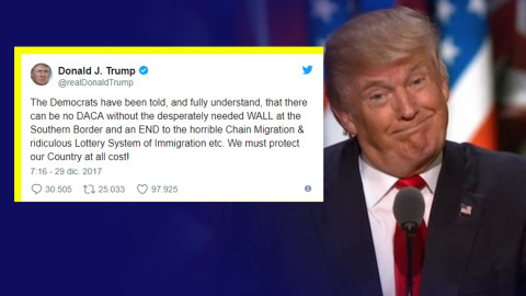 Sin muro no hay DACA: Trump