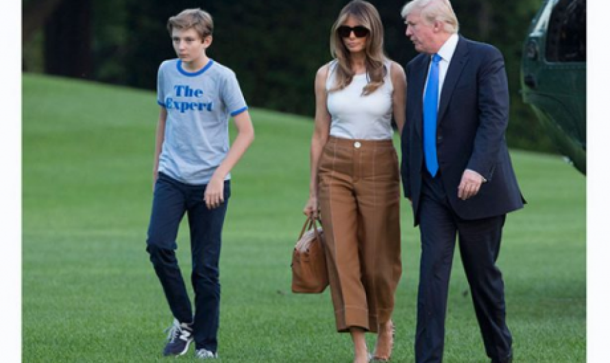 Melania y Barron Trump llegan a la Casa Blanca