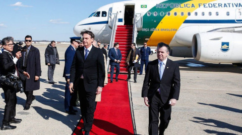 Llega Bolsonaro a EU para sellar alianza con Trump