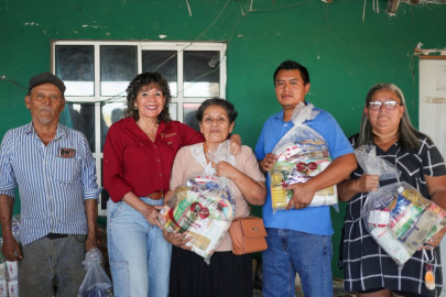 Lleva SEBIEN paquetes alimentarios a Reynosa