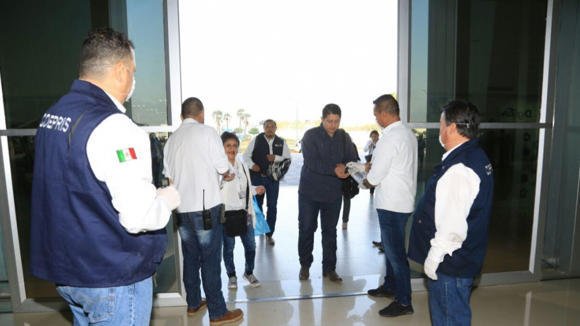 Instala Gobierno de Tamaulipas filtro permanente de prevención en edificios administrativos