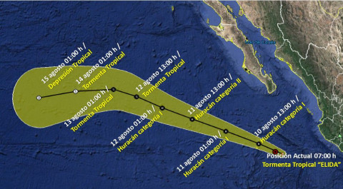 'Elida' se fortalece hacía las costas de Jalisco; pronostican que se convertirá en Huracán categoría 1
