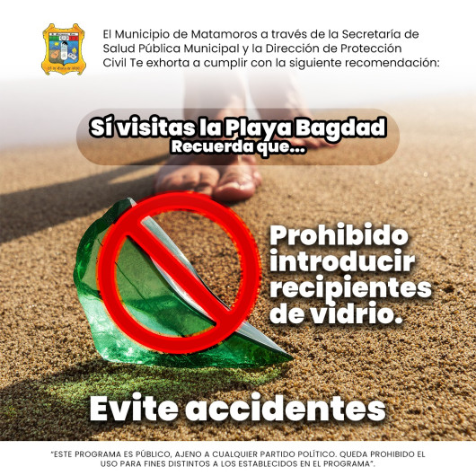 Exhortan a medidas de precaución para visitar Playa Bagdad