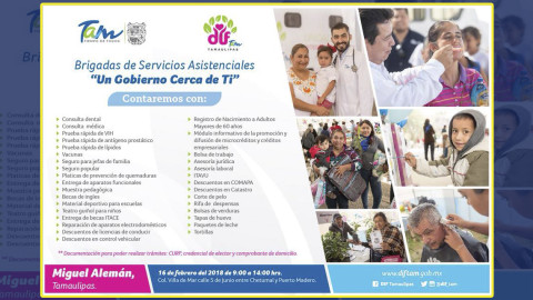 Llevará DIF Tamaulipas  “Un Gobierno Cerca de Ti” a Miguel Alemán