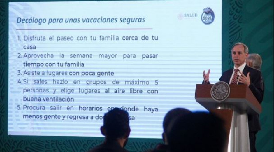 Presenta Gobierno federal decálogo para evitar alza de contagios de Covid en Semana Santa