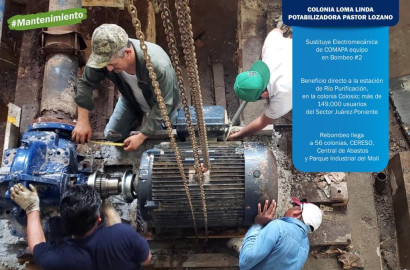 Se reemplaza equipo de bombeo en Pastor Lozano