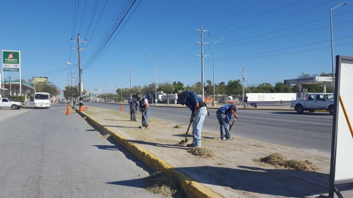 CSPP realiza labores de limpieza en calles y avenidas