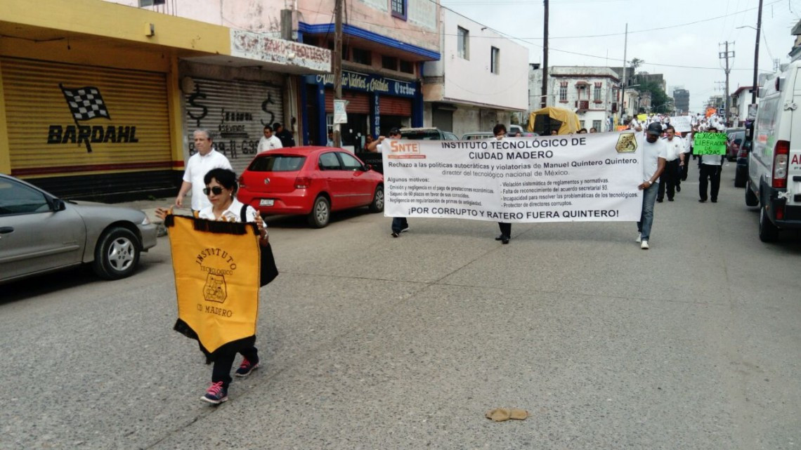 Amagan sindicalizados del Tec de Madero con paro nacional