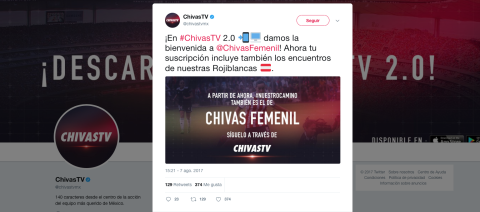 Transmitirá Chivas TV juegos de su equipo femenil